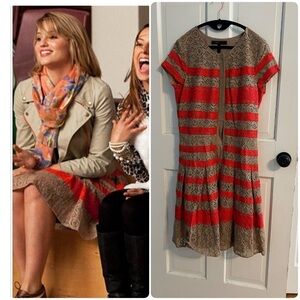 BCBGMaxAzria Dress | ASO Quinn Fabray on Glee | Women’s Size 10 | Orange & Tan
